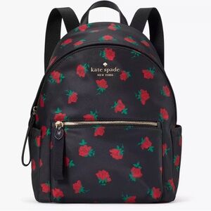 Kate Spade Chelsea Rose Toss Printed Medium Backpack NWT